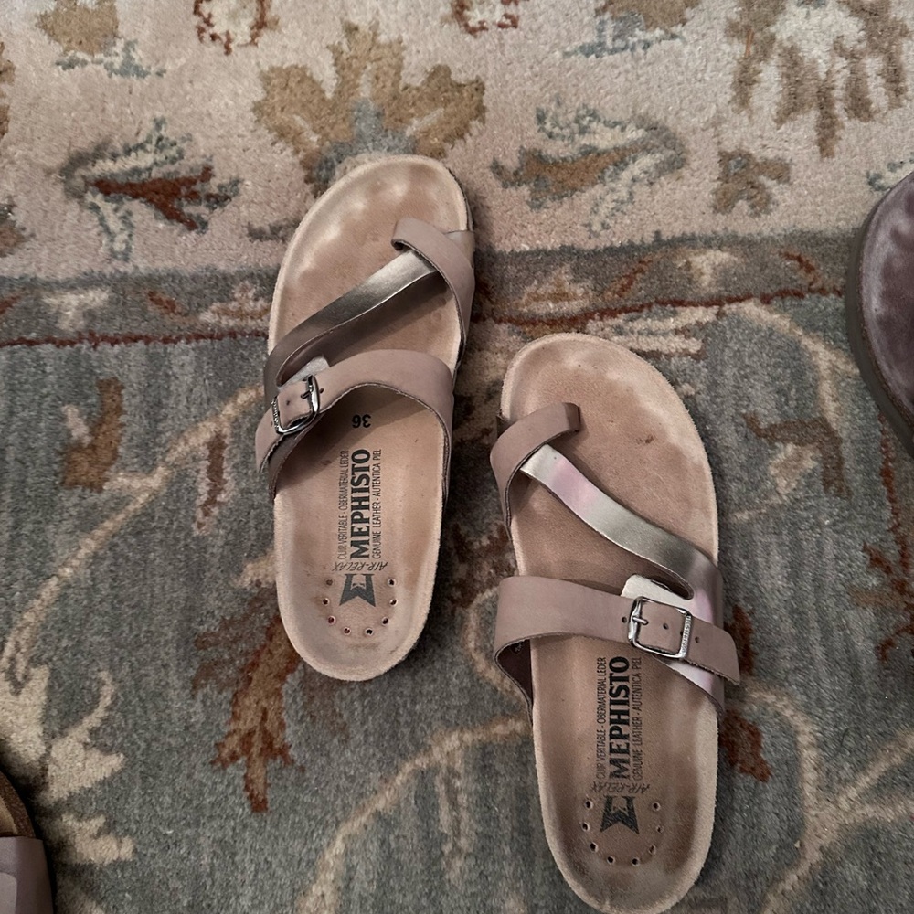 Mephisto Taupe Sandals